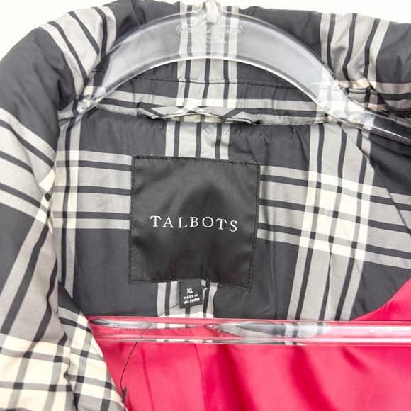 Talbots Tie Waist Quilted Shirt Jacket Traditional Plaid - Picture 5 of 6